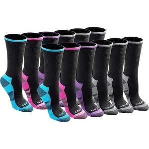 Dickies Women’s Dri-Tech Essential Crew & KH Socks(Blk Pop (12 Pr))
