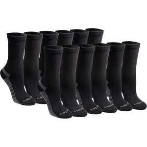 Dickies Women’s Dri-Tech Essential Crew & KH Socks(Blk Sol (12 Pr))