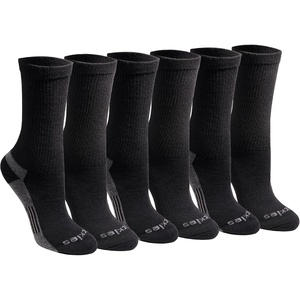 Dickies Women’s Dri-Tech Essential Crew & KH Socks(Blk Sol (6 Pr))