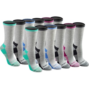 Dickies Women’s Dri-Tech Essential Crew & KH Socks(Gr Ast (12 Pr))
