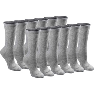 Dickies Women’s Dri-Tech Essential Crew & KH Socks(Grey Solid (12 Pairs))