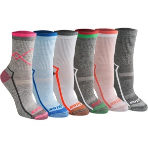 Dickies Women’s Dri-tech Advanced Moisture Wicking Mid-crew Socks, Available in M-l (6, 12 Pairs)(Grey Bright Assorted (6 Pairs))