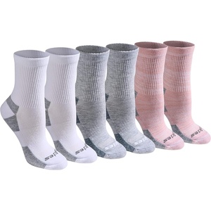 Dickies Women’s Dri-tech Advanced Moisture Wicking Mid-crew Socks, Available in M-l (6, 12 Pairs)(White Assorted (6 Pairs))