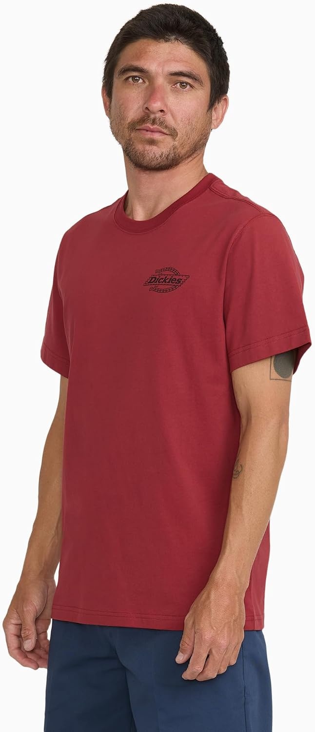 image:imageDickies Mens Construction Crew Short Sleeve TShirtBrick Mason Burnt Red