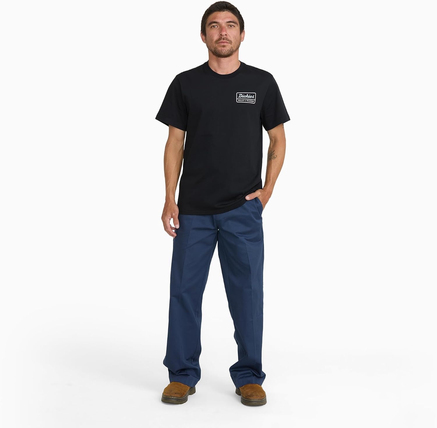 image:imageDickies Mens Construction Crew Short Sleeve TShirtPatch Black