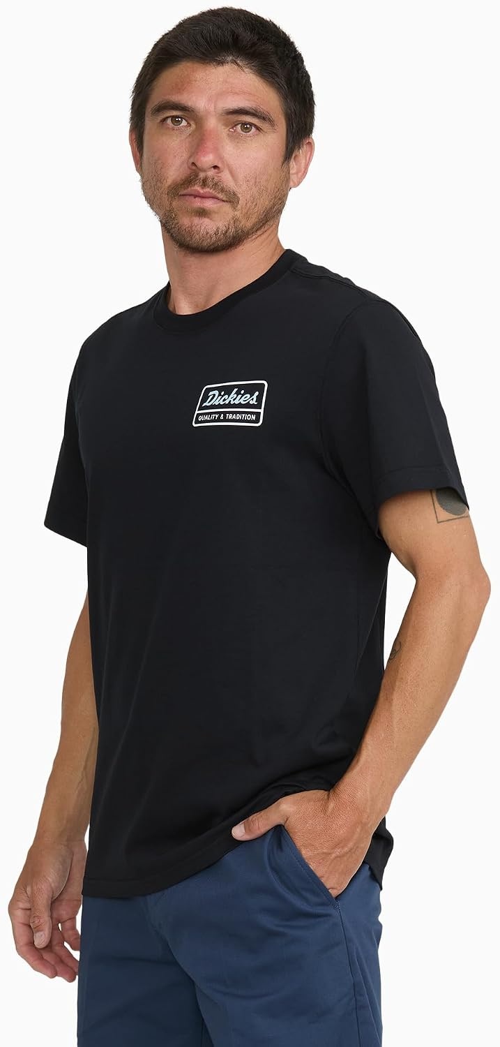 image:imageDickies Mens Construction Crew Short Sleeve TShirtPatch Black