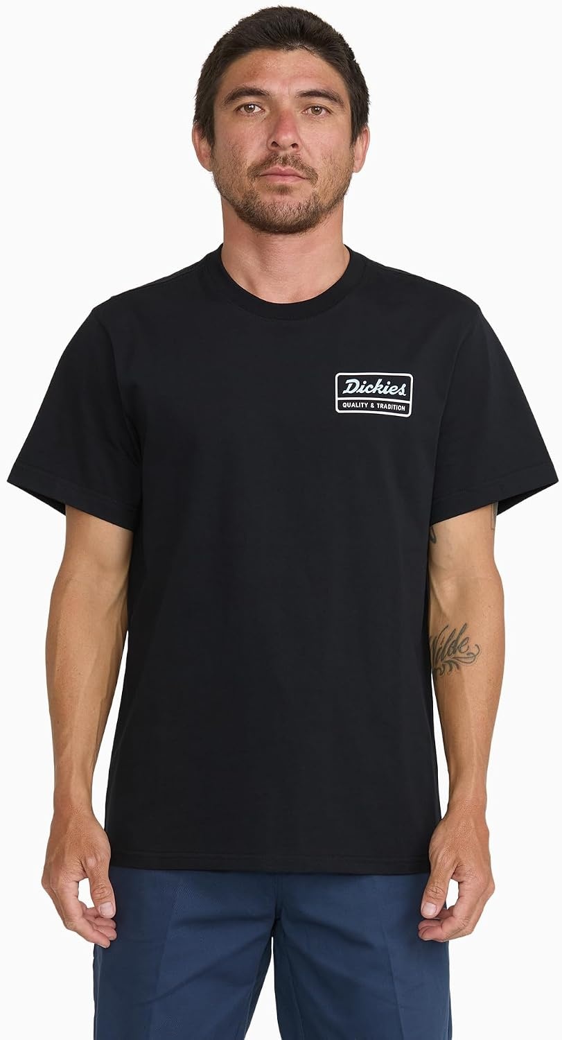 image:imageDickies Mens Construction Crew Short Sleeve TShirtPatch Black