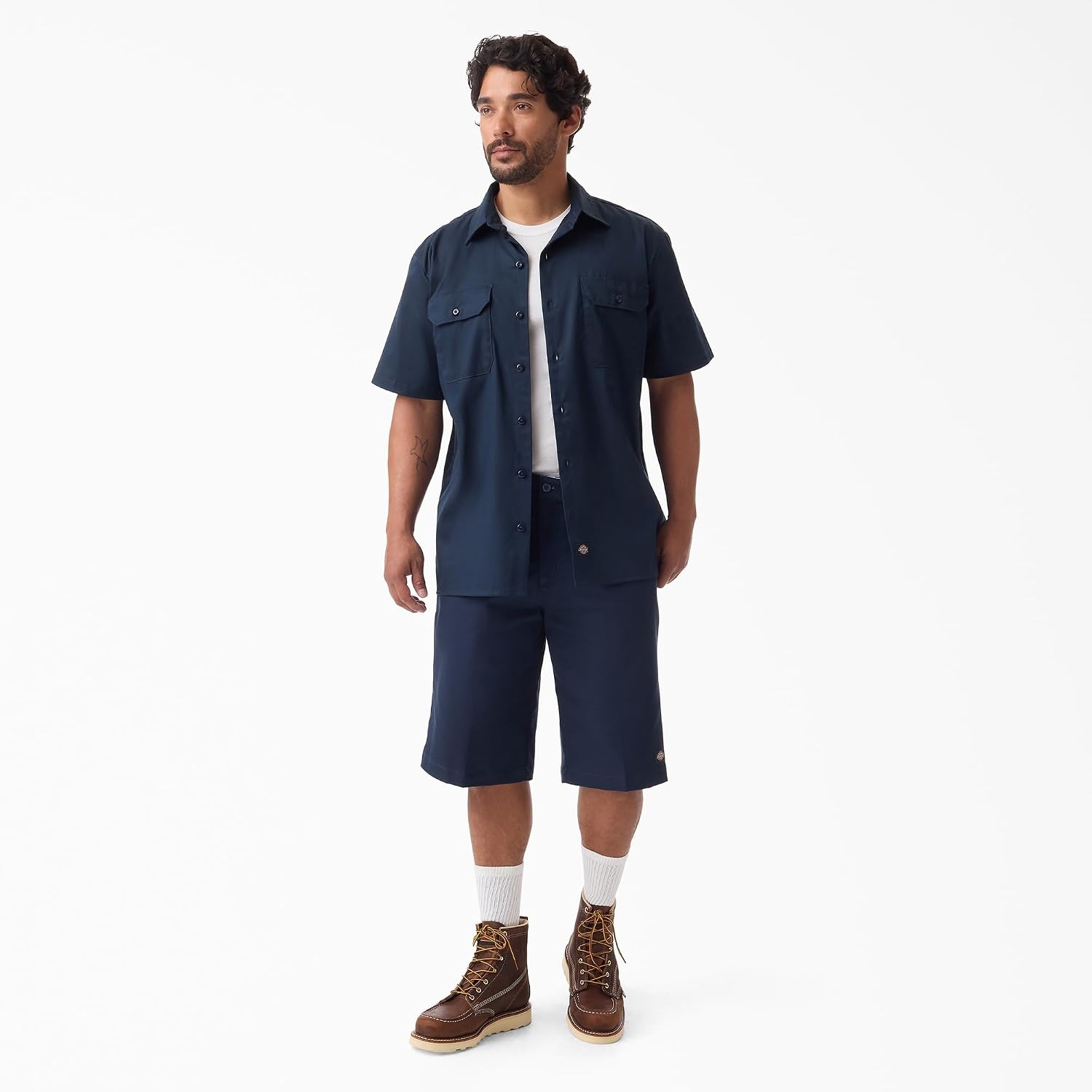 image:imageDickies Mens Short Sleeve Pro Series Work ShirtDark Navy