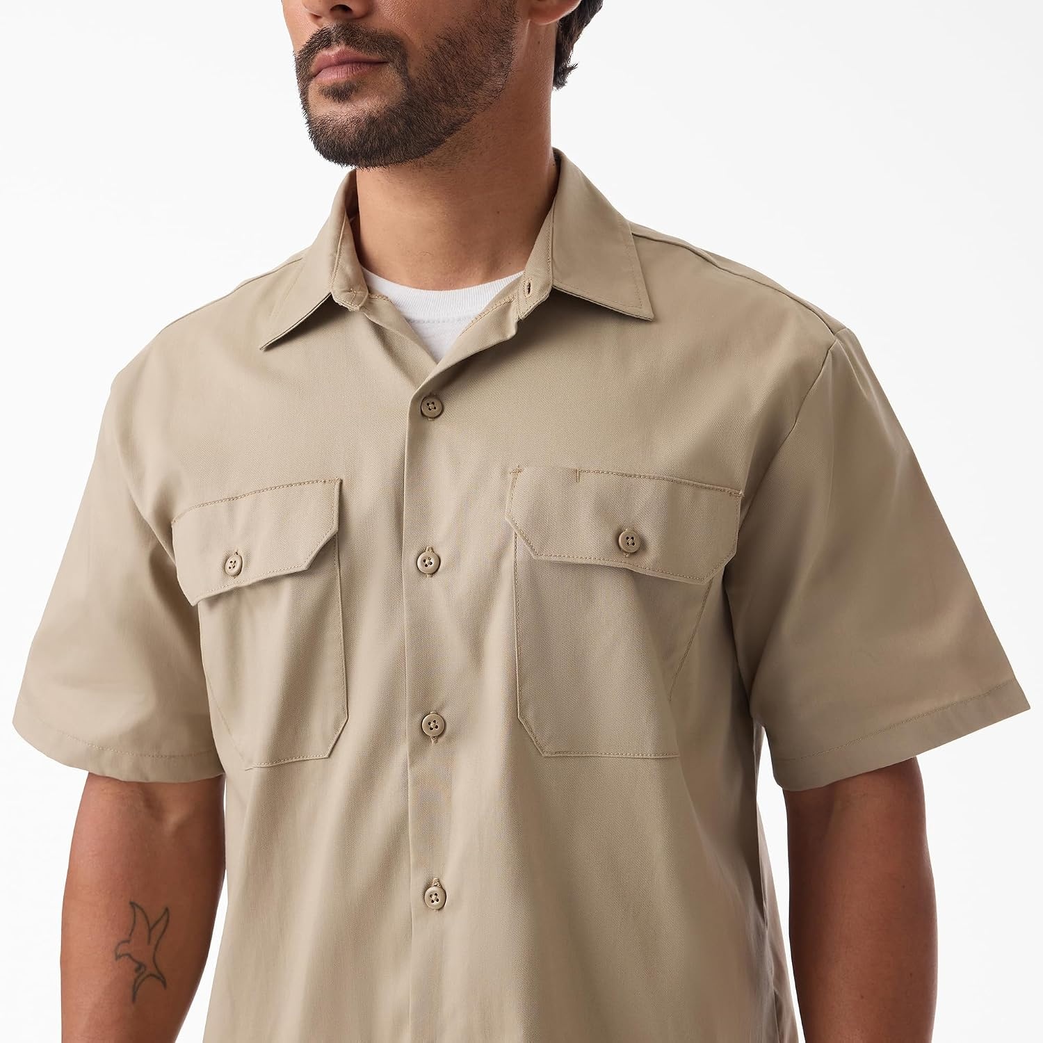 image:imageDickies Mens Short Sleeve Pro Series Work ShirtDesert Sand