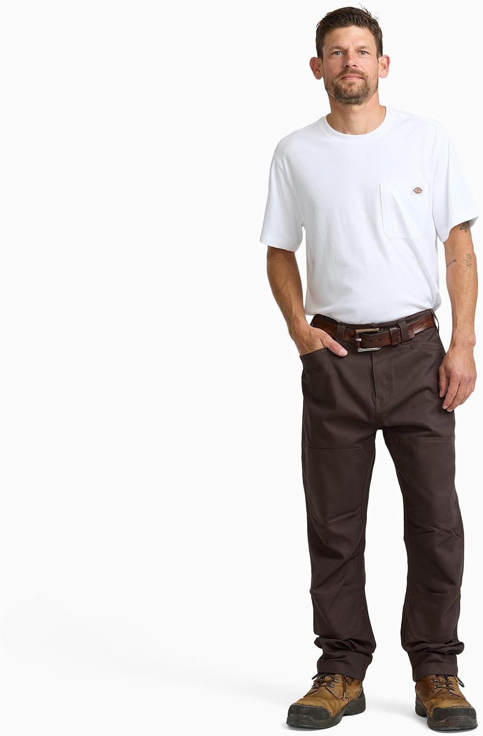image:imageDickies Mens Tradebuilt Duck Double Knee PantDark Brown