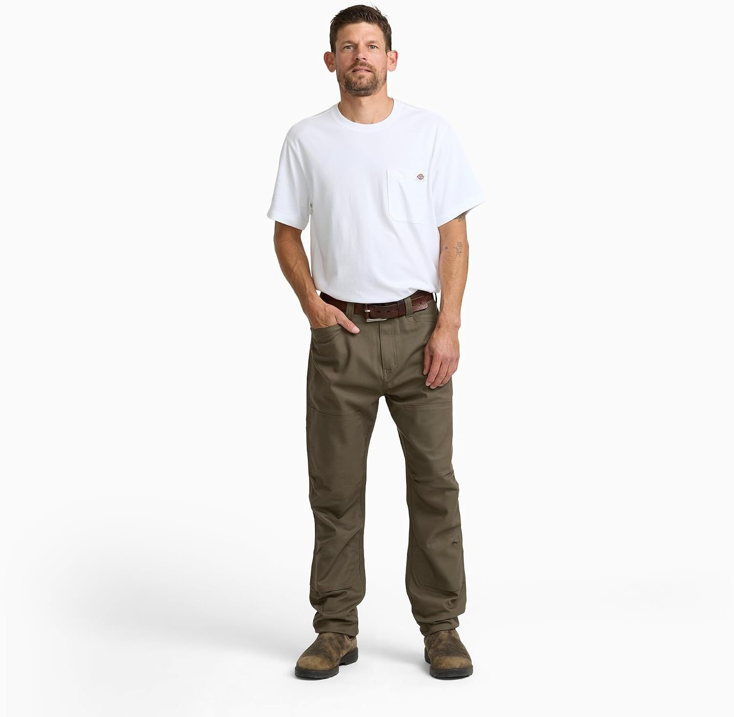 image:imageDickies Mens Tradebuilt Duck Double Knee PantMoss Green