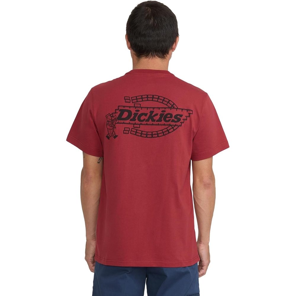 image:imageDickies Mens Construction Crew Short Sleeve TShirtBrick Mason Burnt Red