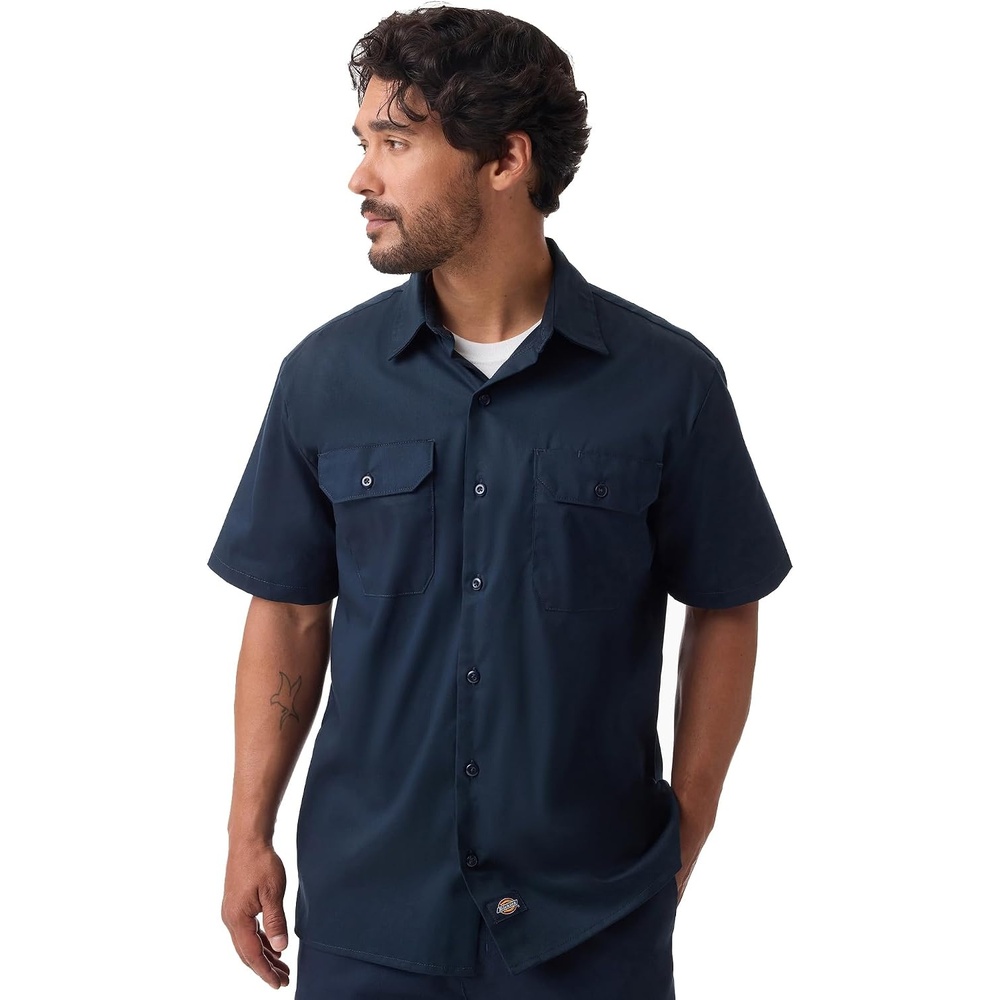 image:imageDickies Mens Short Sleeve Pro Series Work ShirtDark Navy