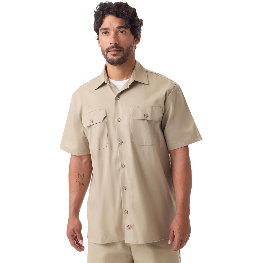 image:imageDickies Mens Short Sleeve Pro Series Work ShirtDesert Sand