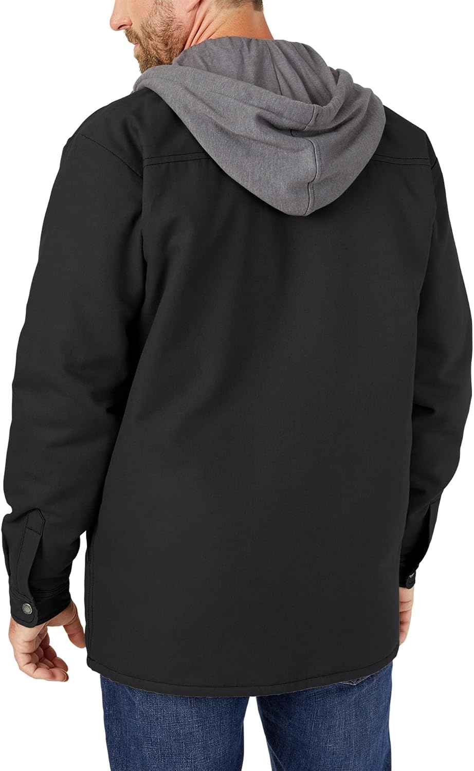 image:imageDickies Mens Fleece Hooded Duck Shirt Jacket With HydroshieldBlack