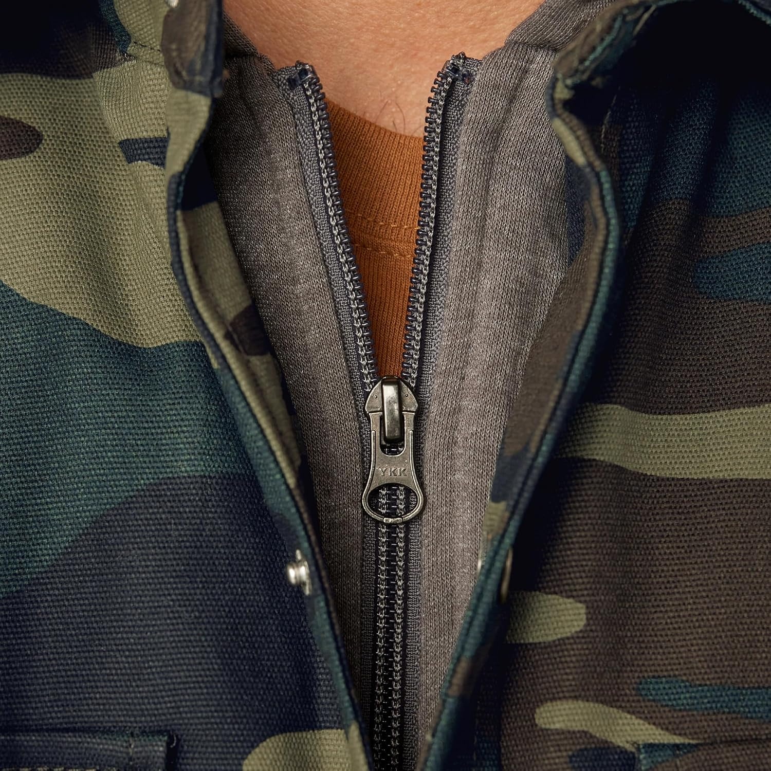 image:imageDickies Mens Fleece Hooded Duck Shirt Jacket With HydroshieldHunter Green Camo
