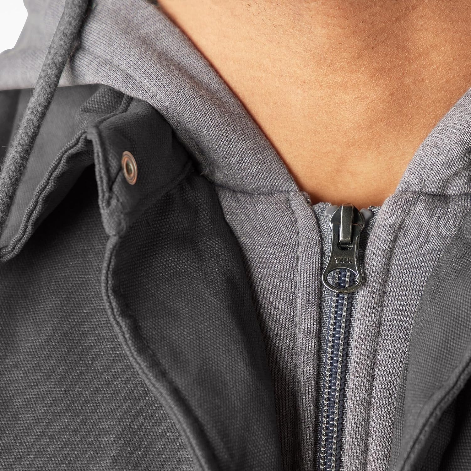 image:imageDickies Mens Fleece Hooded Duck Shirt Jacket With HydroshieldSlate