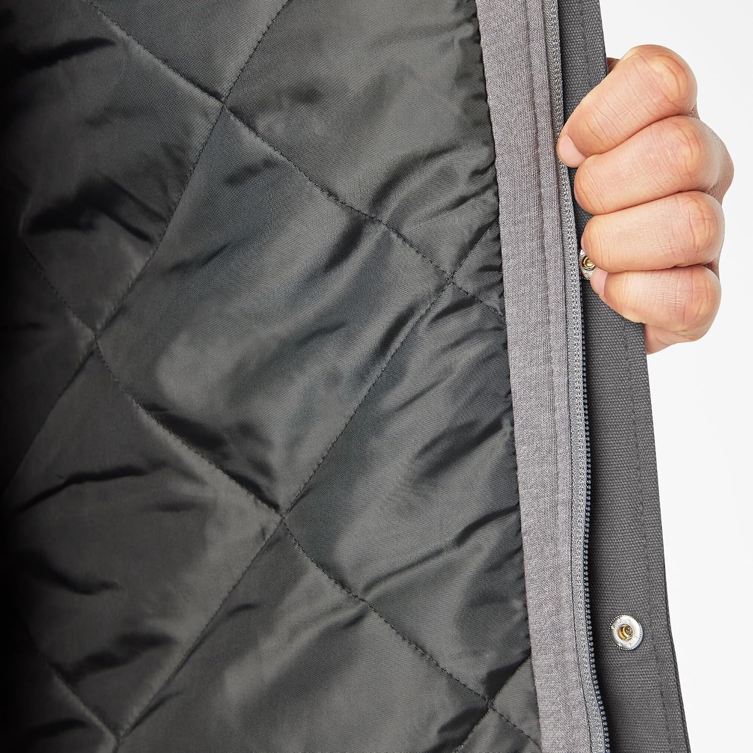 image:imageDickies Mens Fleece Hooded Duck Shirt Jacket With HydroshieldSlate