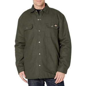Dickies mens Flannel Lined Duck Shirt Jacket